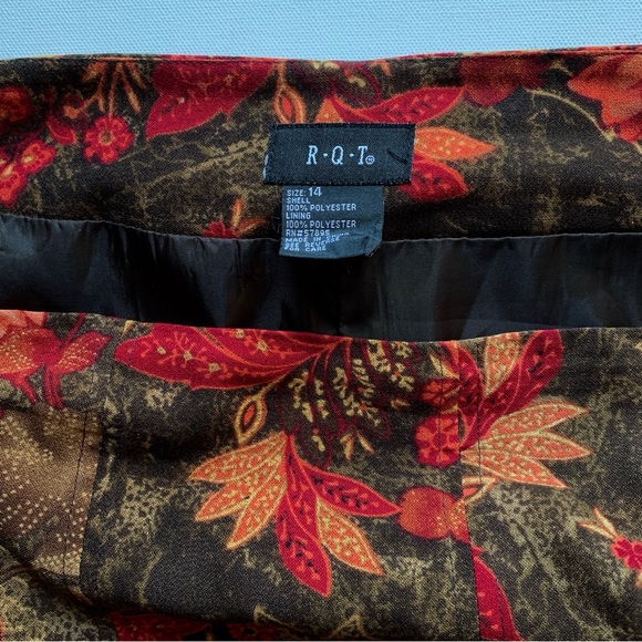 R.Q.T. Paisley Skirt A-Line Sz 14 - Picture 5 of 7